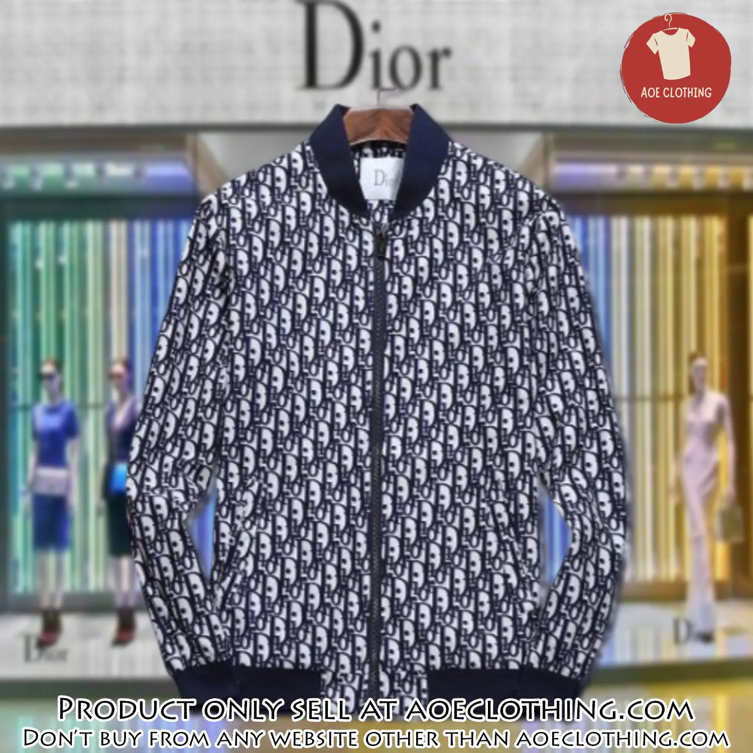 Dior luxury brand varsity zipper jacket vst1064 aoe2529349